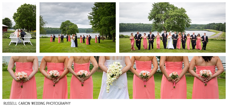 Springfield Reservoir in the background, Maine wedding Photography
