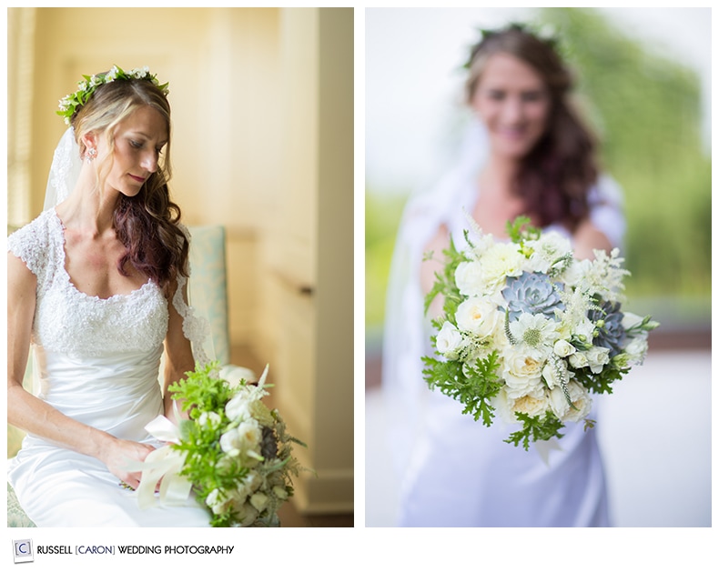 Maine wedding photographer does beautiful bridal portraits