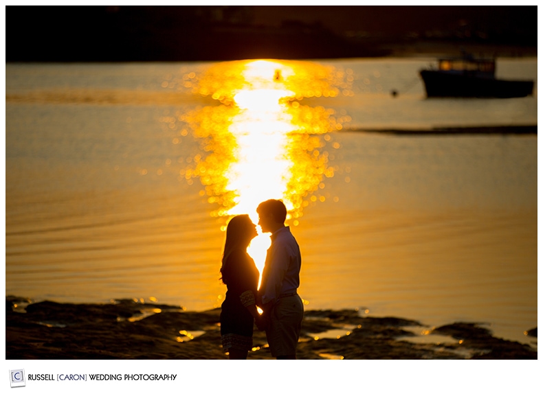 Coastal Maine wedding photography sunset ideas