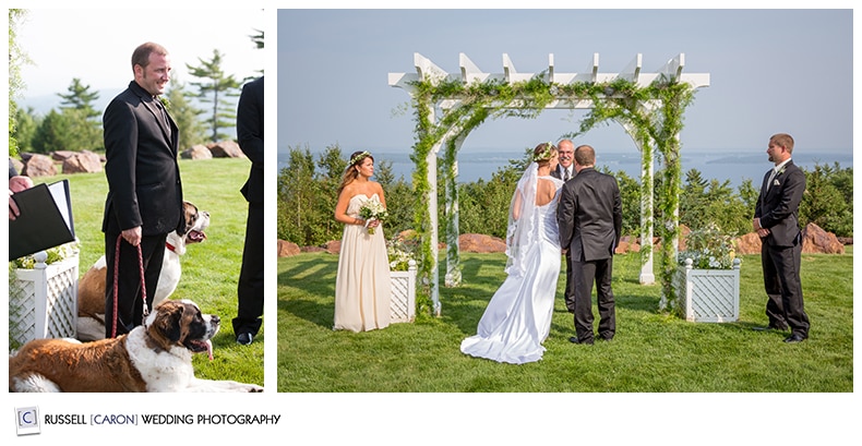 Outdoor ceremonies at Point Lookout Resort Maine