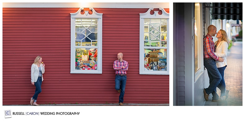 Dock Square Kennebunkport Maine engagement photography