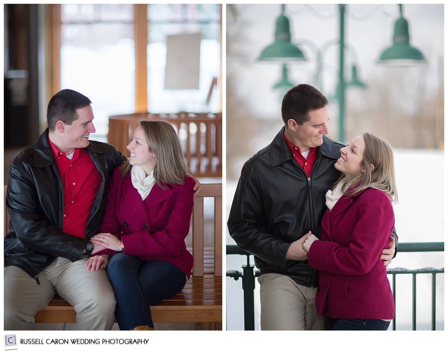 Snowy engagement sessions