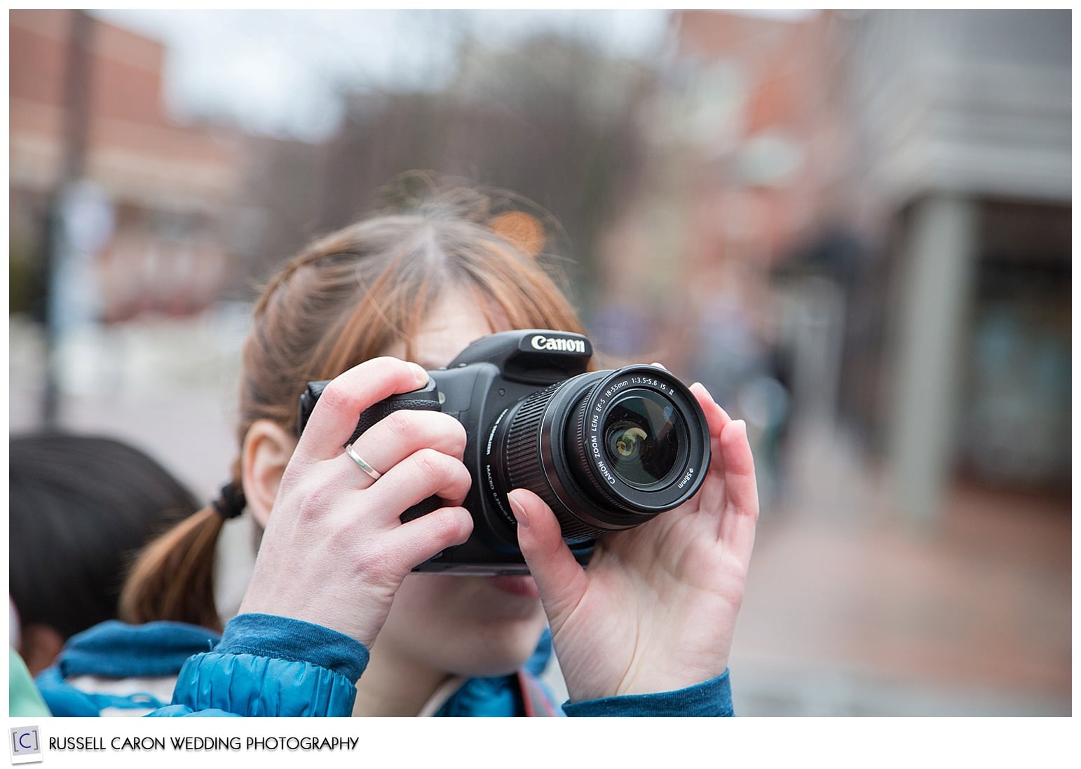 Photography student with camera