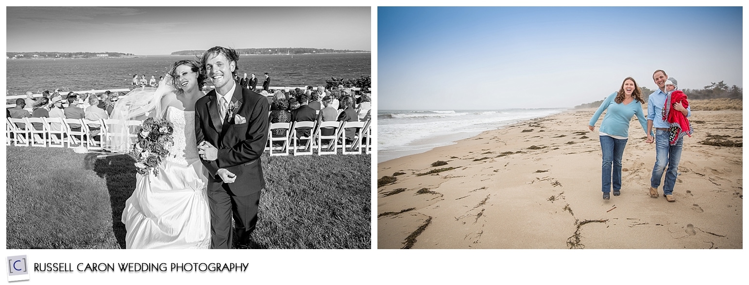 Maine photographers photograph wedding couples, and years later, their new family