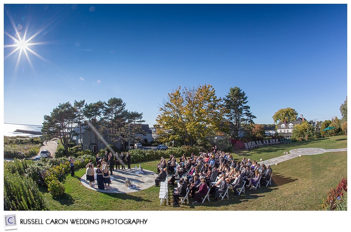 Colony Hotel weddings, outdoor ceremony