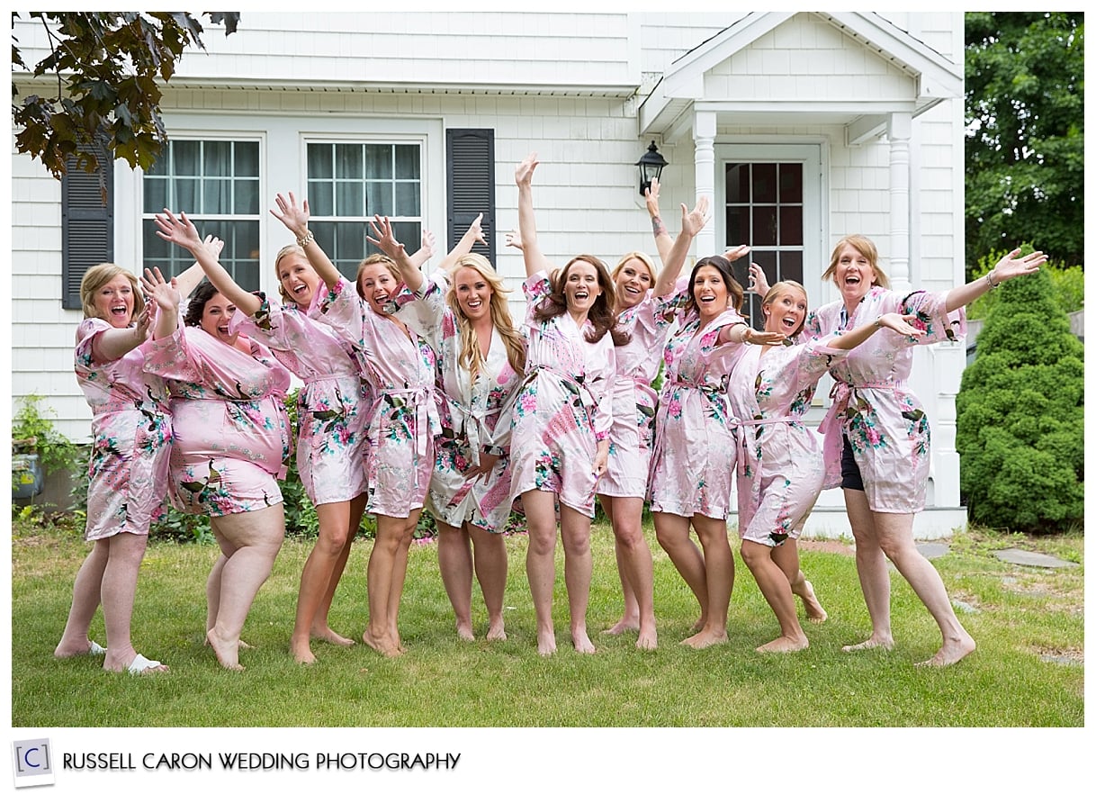 Bridesmaids in robes