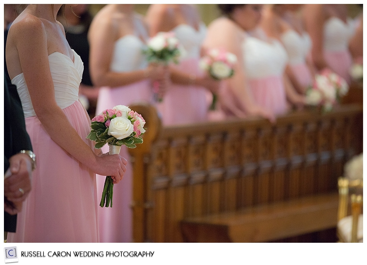 Bridesmaid during ceremony