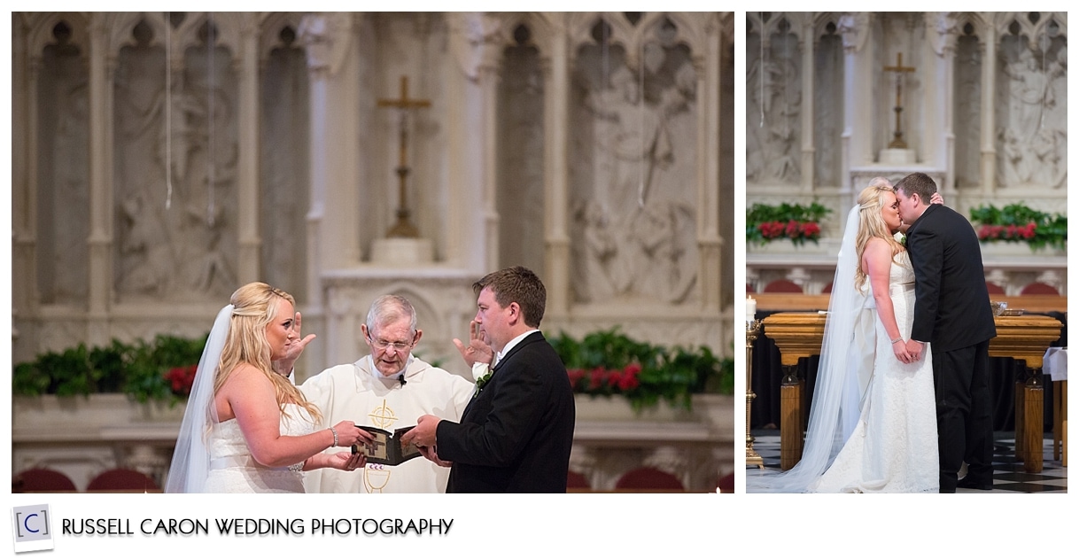 Bride and Groom, first kiss