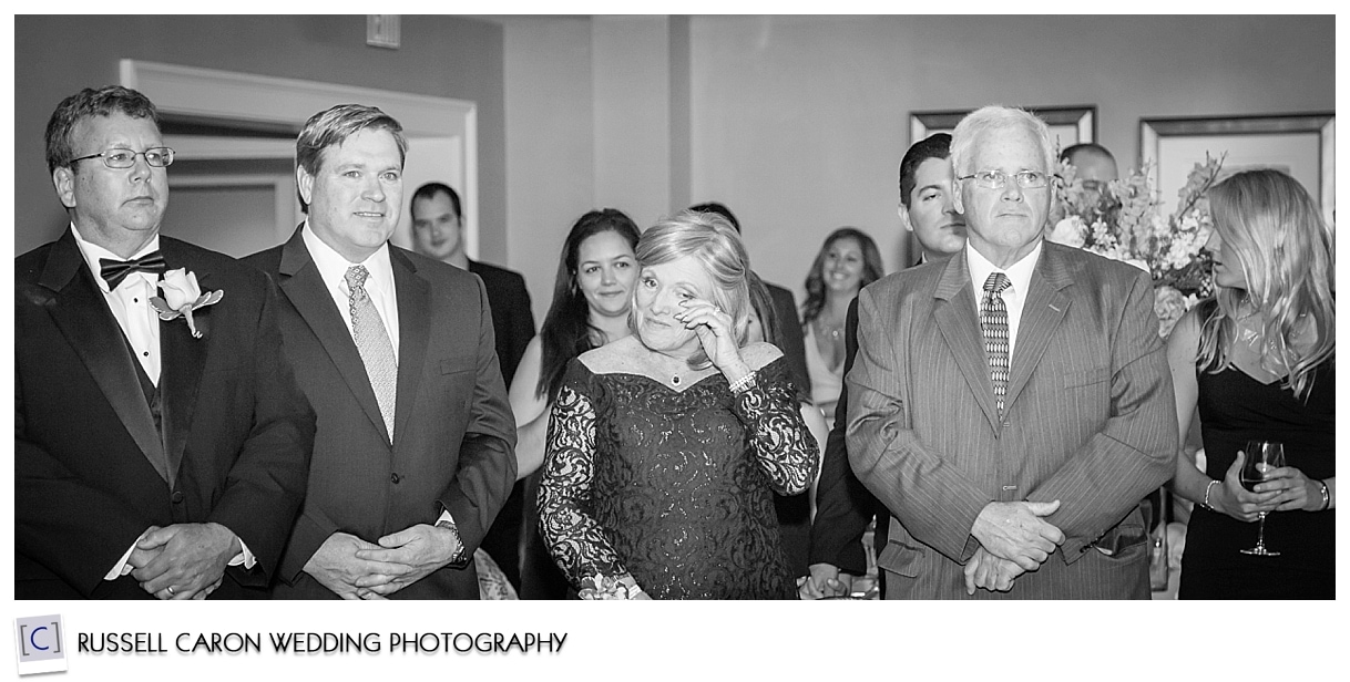 Mother of the bride watching first dance