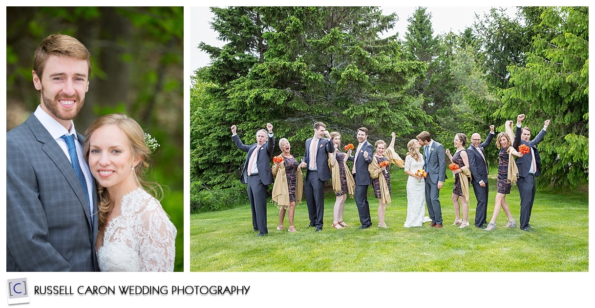 Mackenzie and Josh, bridal party