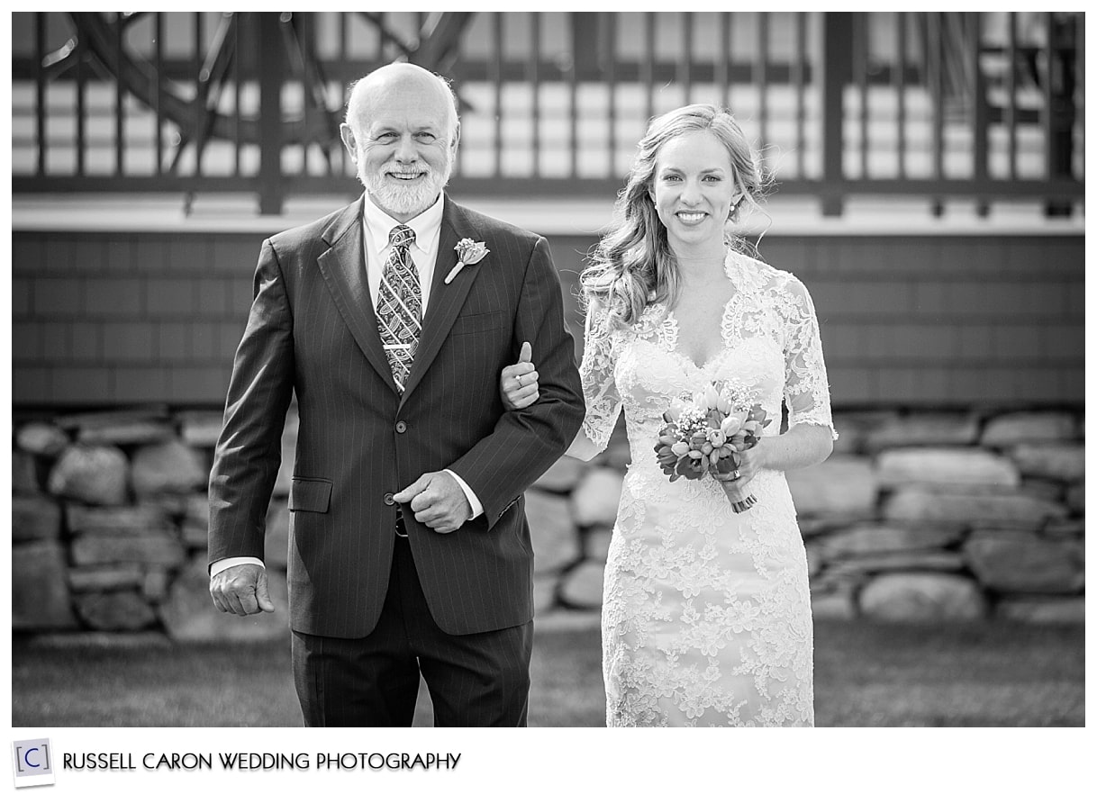 Mackenzie and her dad coming down the aisle