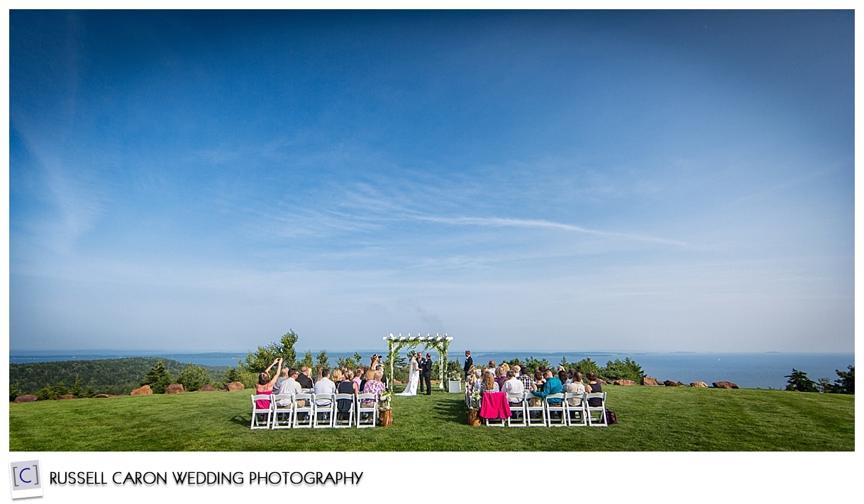 Outdoor wedding at the Summit, Point Lookout weddings