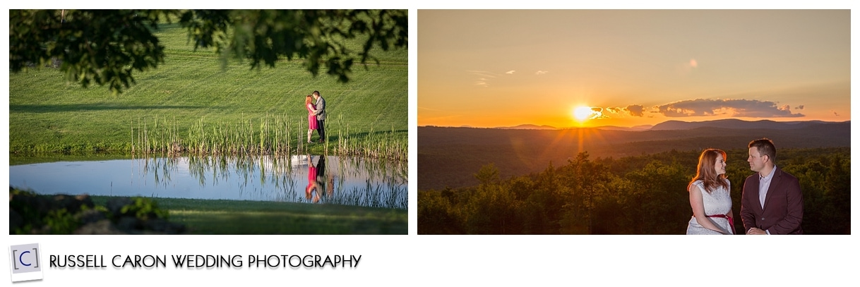 Mallory and Jared during their engagement session in Norway, Maine