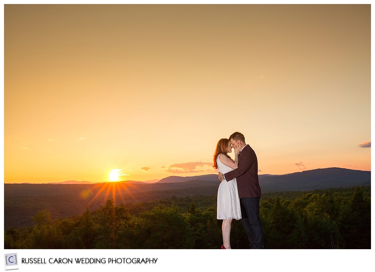 Mallory and Jared, sunset at Granite Ridge Estate