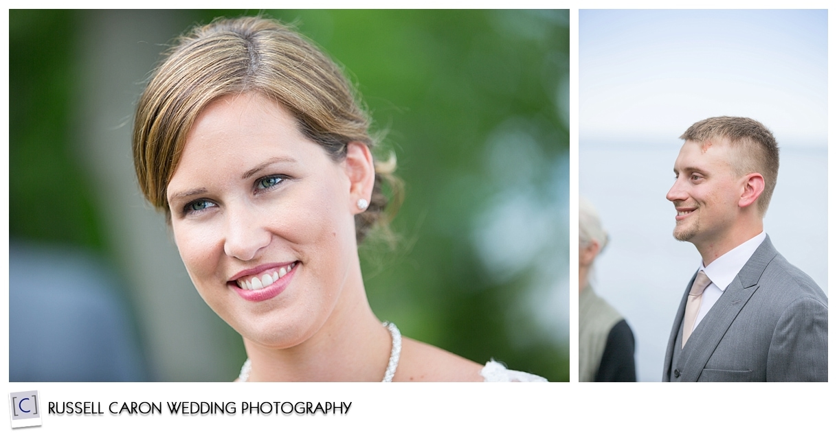 Emma and Josh during their Lincolnville wedding