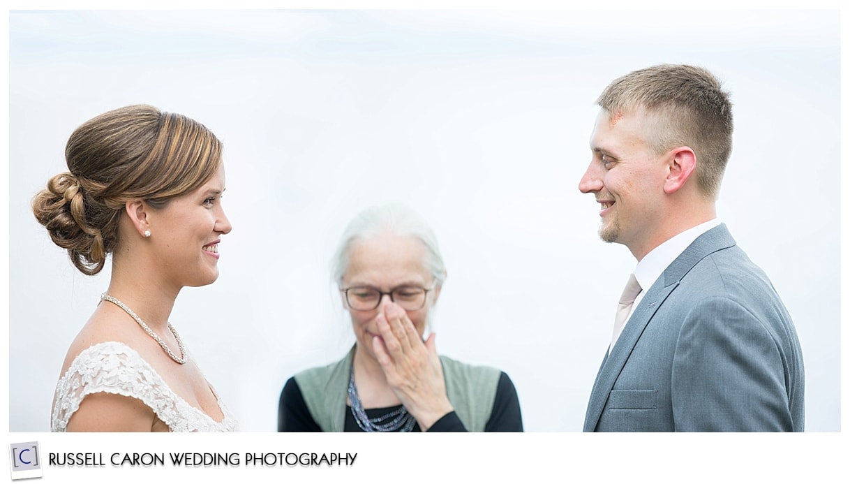 Coastal Maine wedding ceremony