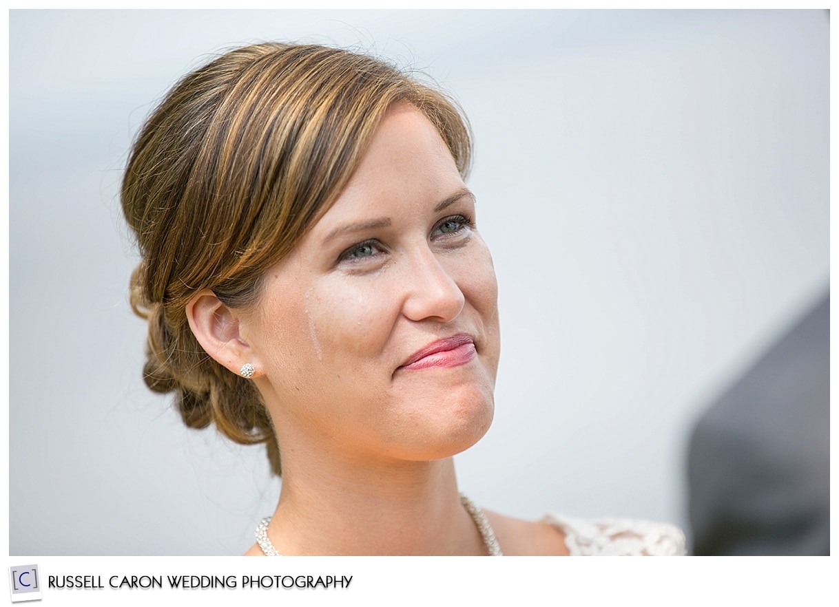 Emma during her wedding ceremony, Lincolnville, Maine