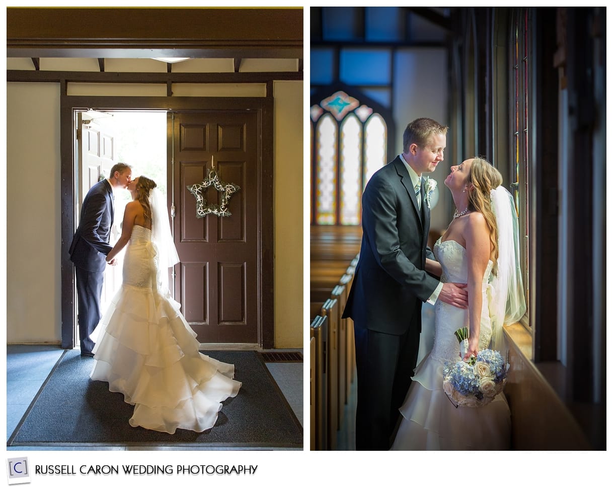 Bride and groom church photo ideas