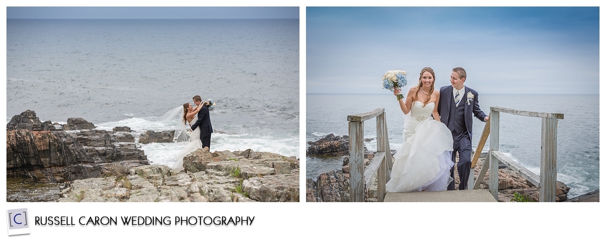 Bride and groom at the Cliff House Resort