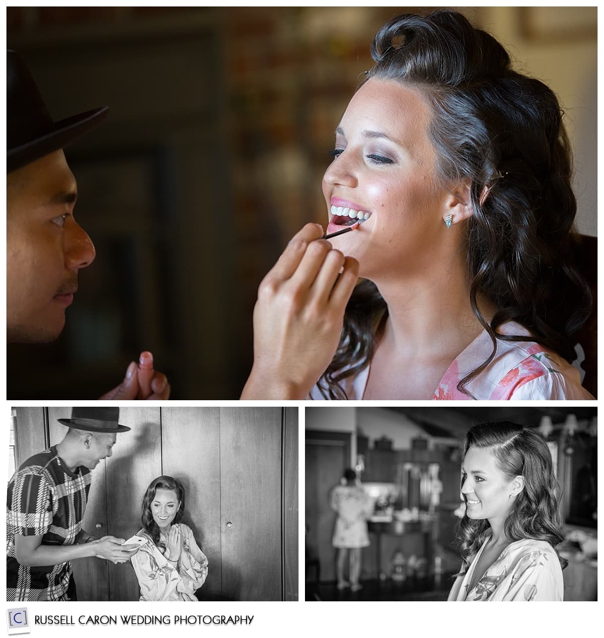 Bride getting ready