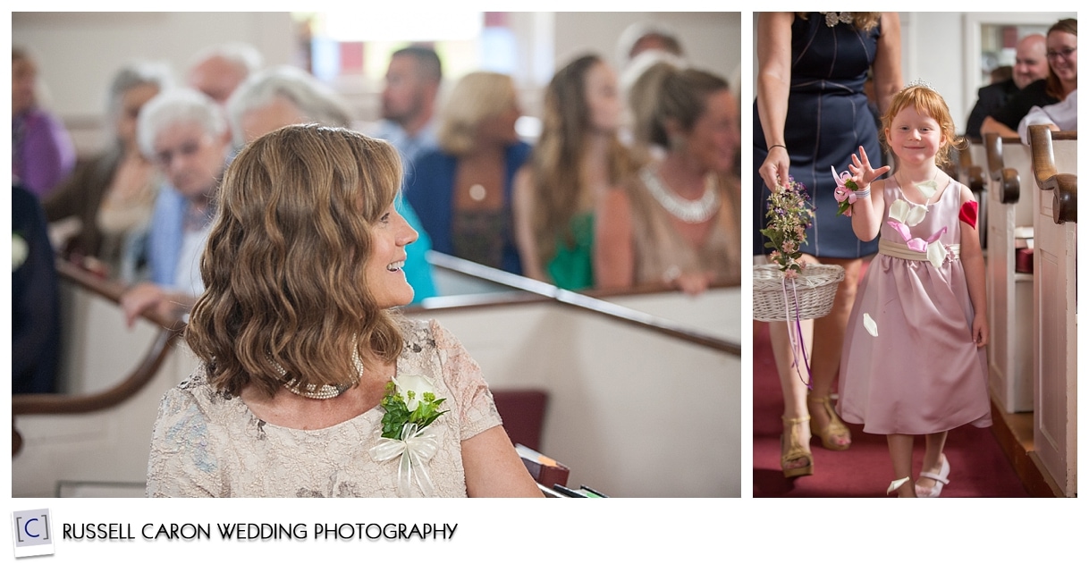 Mother of the bride, and flower girl