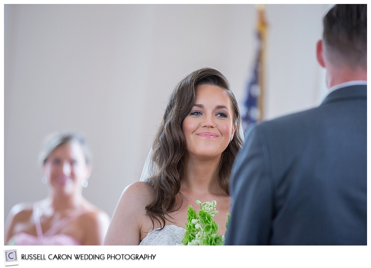 Bride and groom at altar