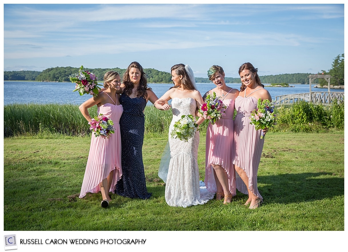 Bride and bridesmaids