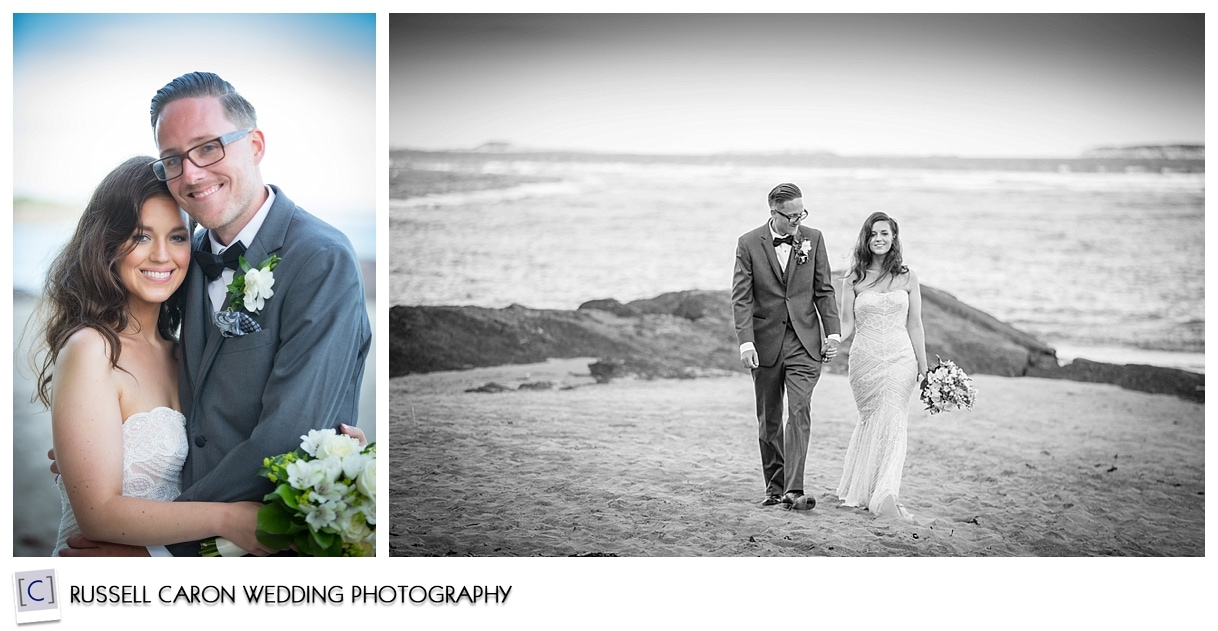 Bride and groom at Small Point