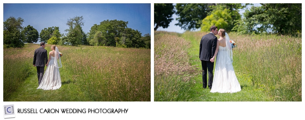 Bride and groom at Seven Sisters