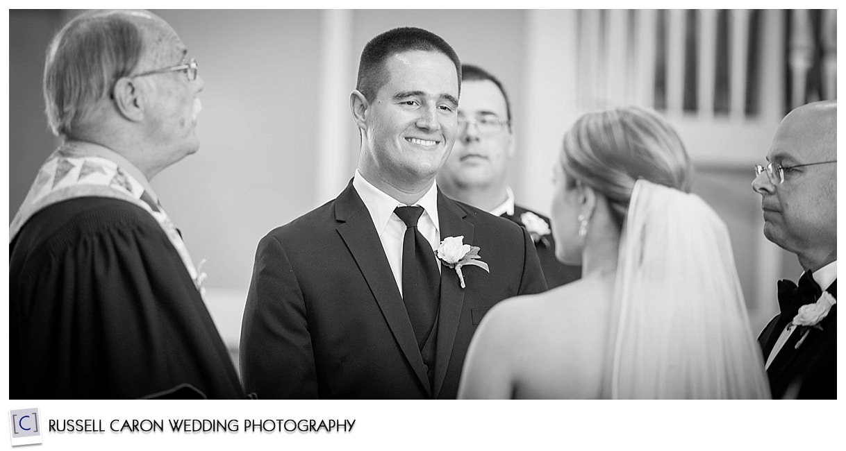 Groom at the altar