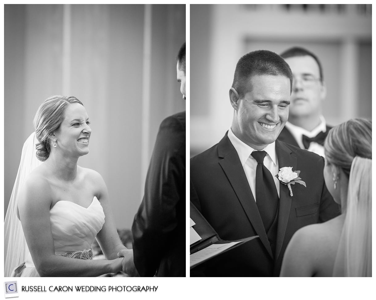 Bride and groom at the altar