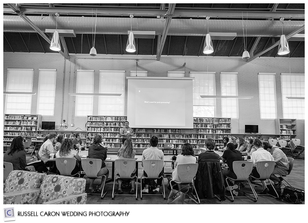 Russell Caron, teaching a photography workshop to ISANNE professionals