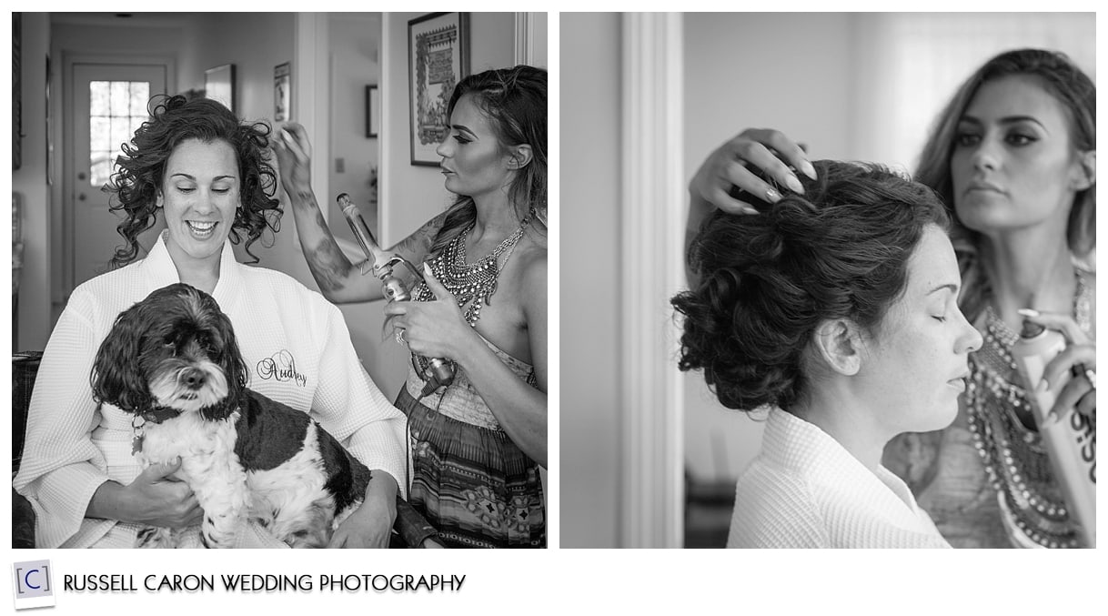 Bride getting ready photos