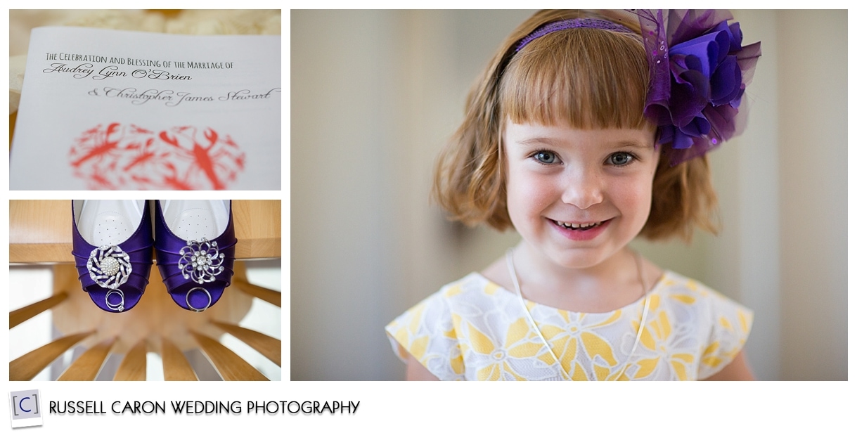 Flower girl; bride's details