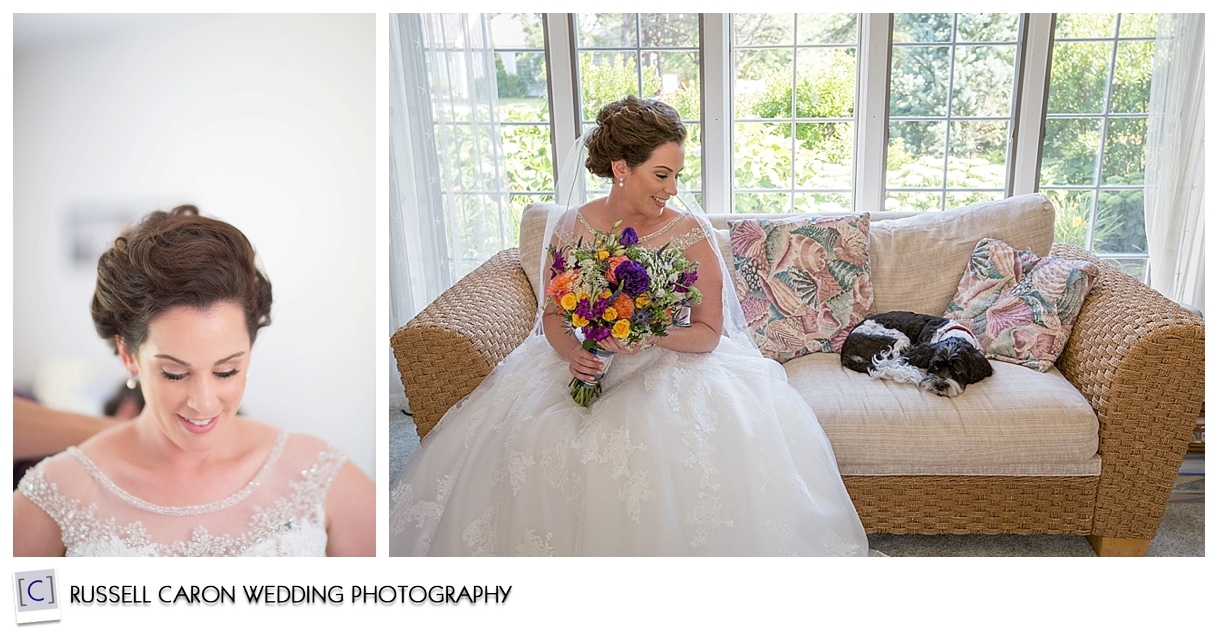 Bridal portrait with dog