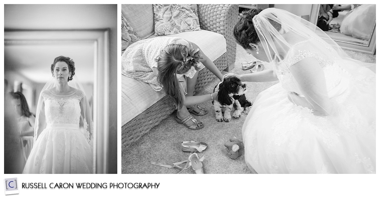 Bride getting ready for wedding day