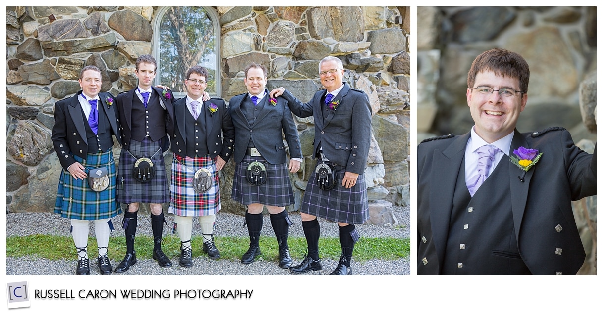 Groom and groomsmen in kilts