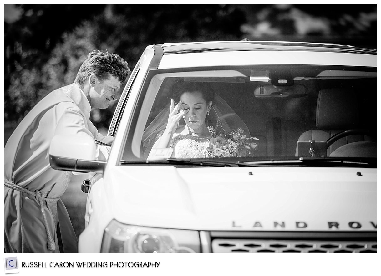 Bride arriving at St. Ann's Church