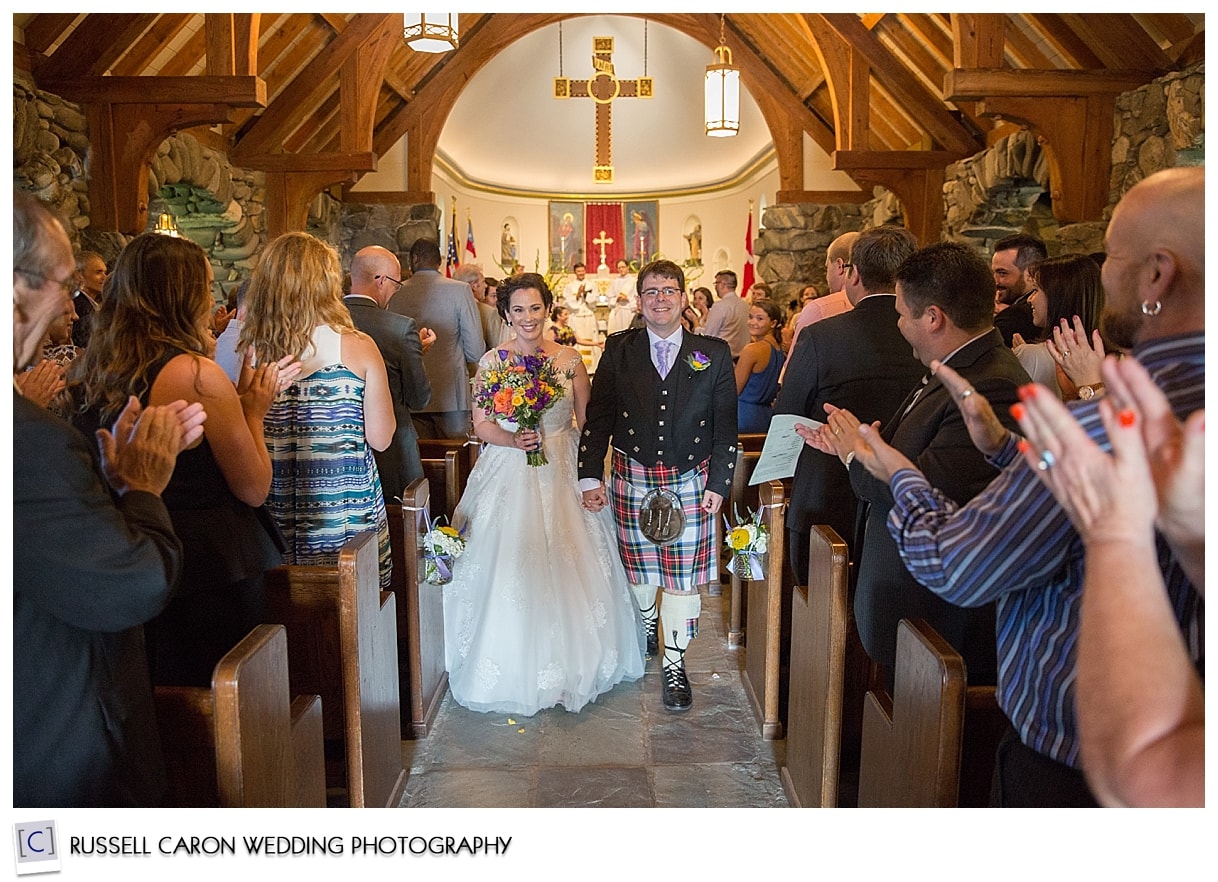 Audrey and Chris during recessional