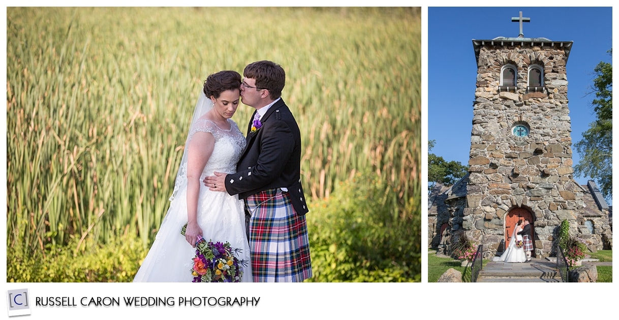 Audrey and Chris after their wedding ceremony