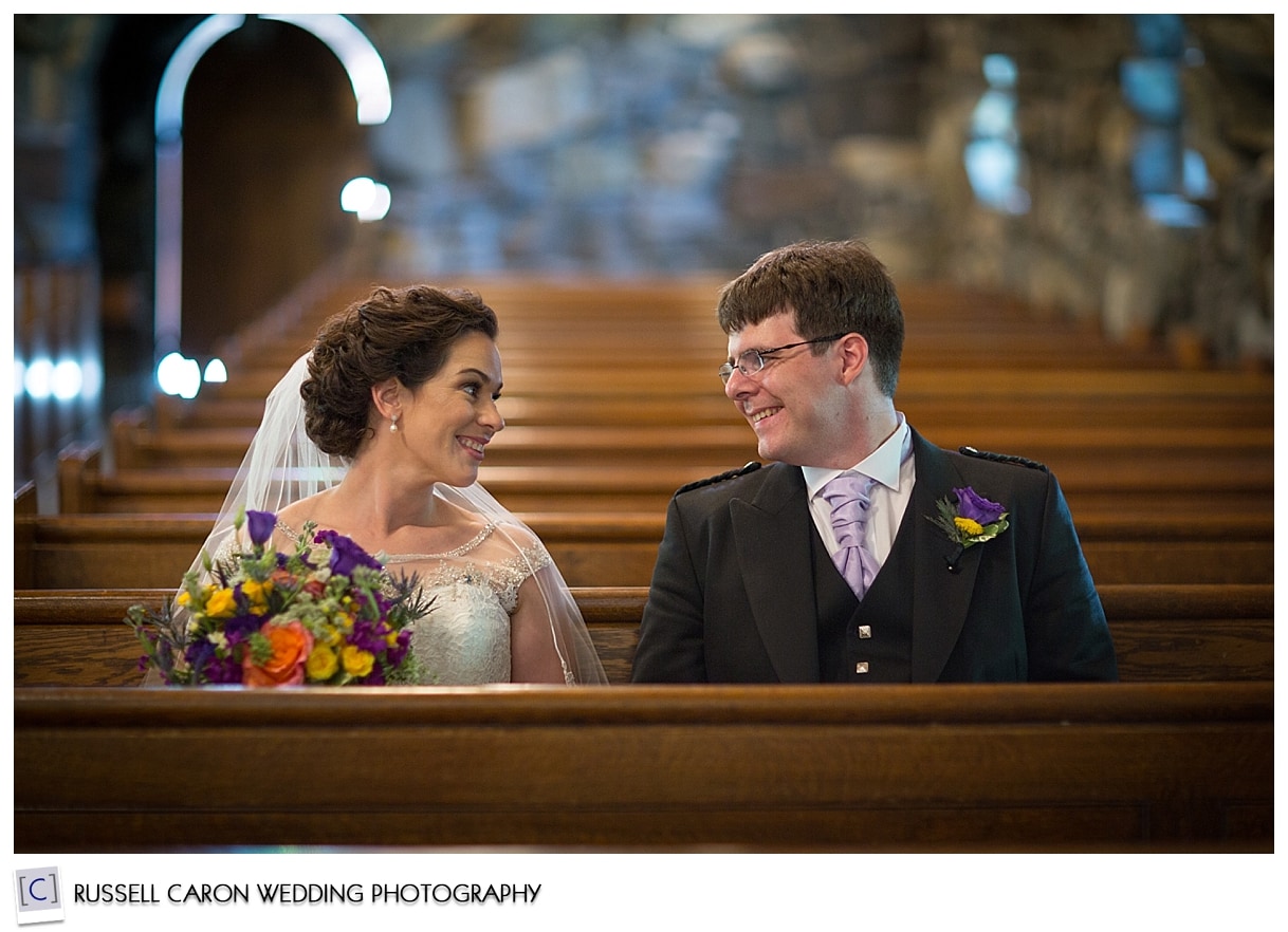 Audrey and Chris after their wedding ceremony