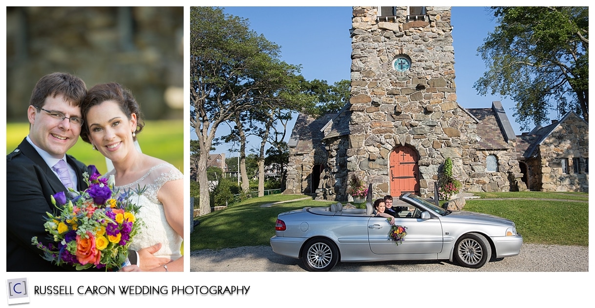 Audrey and Chris leaving their wedding