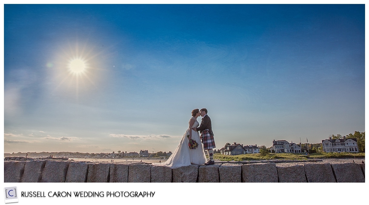 Kennebunkport breakwater wedding photos