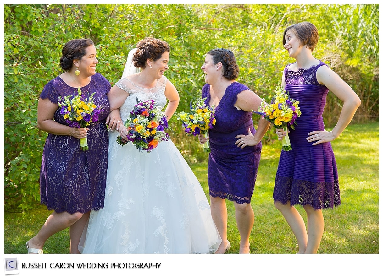 Bride and bridesmaids