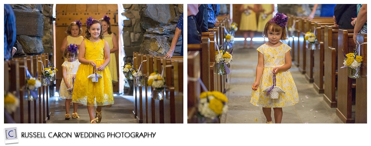 Flower girls coming down the aisle