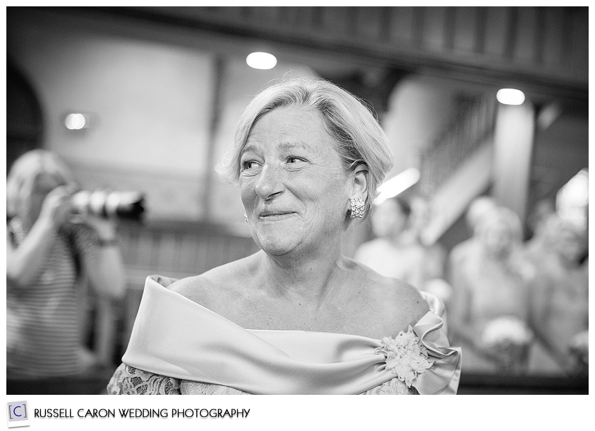 Mother of the bride at the First Parish Church Brunswick