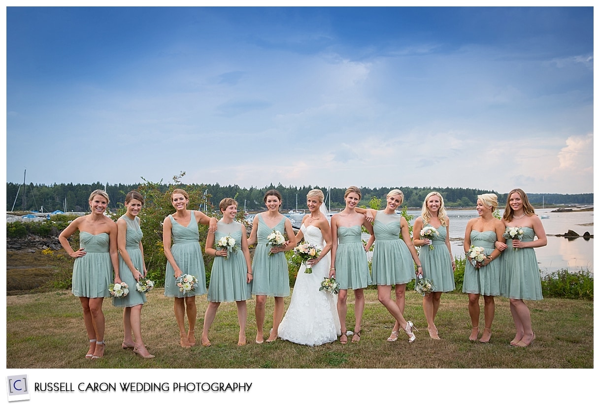 Bride and bridesmaids at Sebasco Harbor Resort