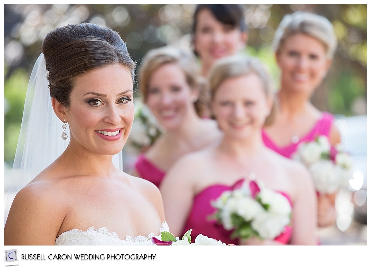 Bride with bridesmaids