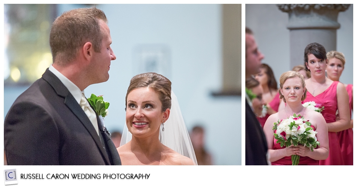 Bride and groom at altar