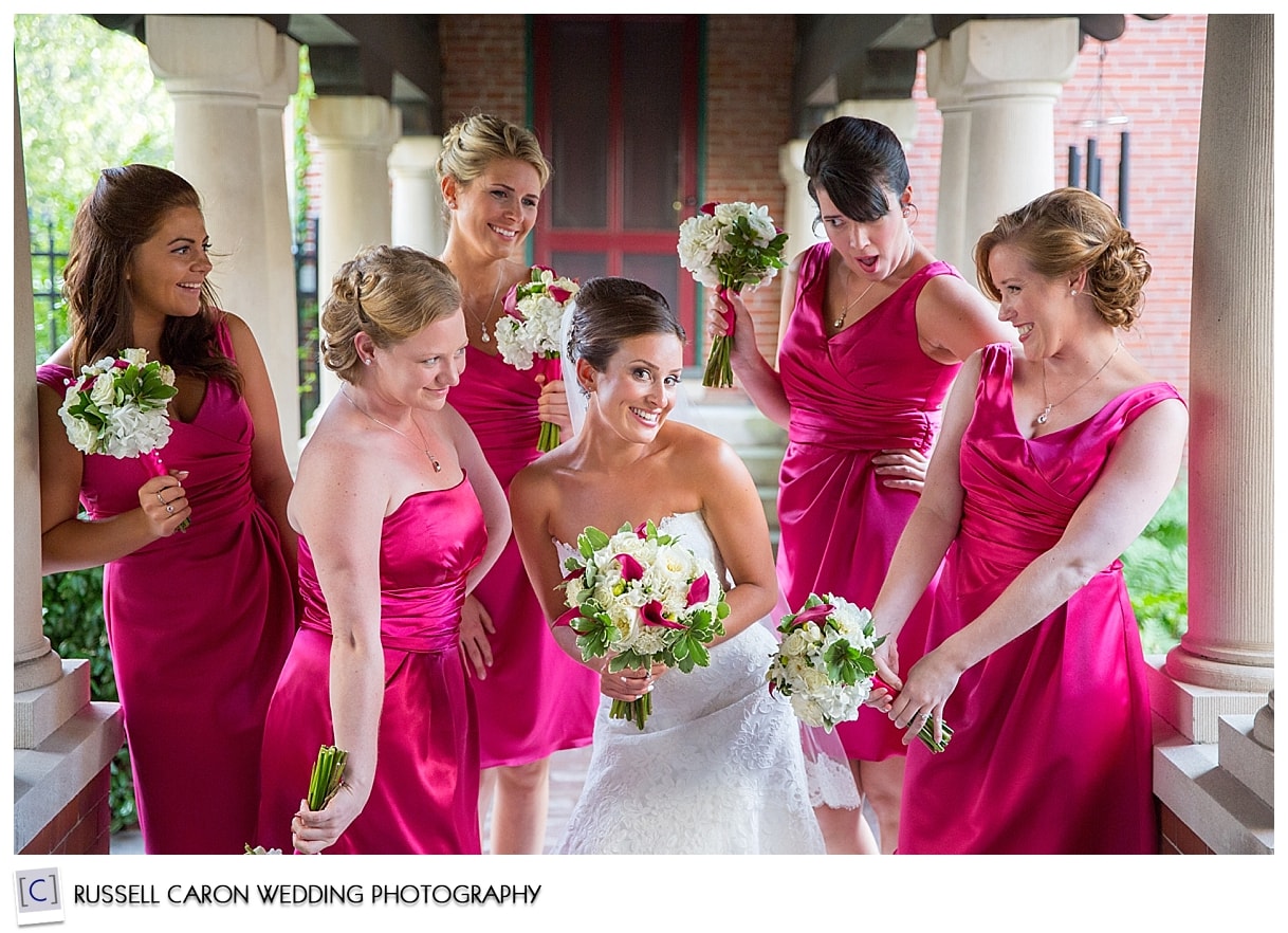 Bride and bridesmaids photo